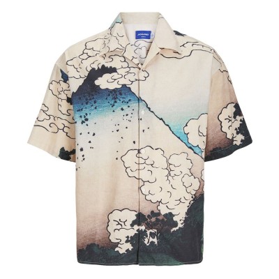 риза,с,къс,ръкав,мъжки,ризи,jack,&,jones,tokyo,short,sleeve,shirt,beige