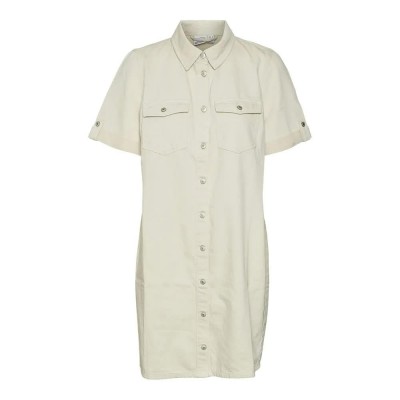 рокля,дамски,поли,и,рокли,vero,moda,jennie,short,sleeve,short,dress,beige,(ecru)