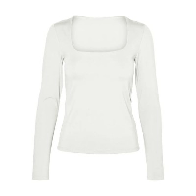 тениска,дамски,тениски,vero,moda,million,long,sleeve,t,shirt,snow,white,(beige)