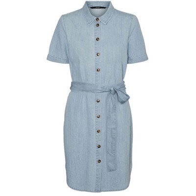 рокля,дамски,поли,и,рокли,vero,moda,silvia,short,sleeve,short,dress,blue