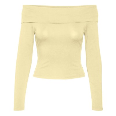 тениска,дамски,тениски,vero,moda,theodosia,long,sleeve,t,shirt,flan,(beige)