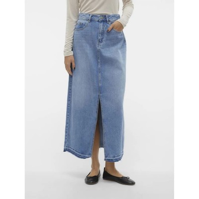 пола,дамски,поли,и,рокли,vero,moda,zayla,long,skirt,blue,(medium,blue,denim)