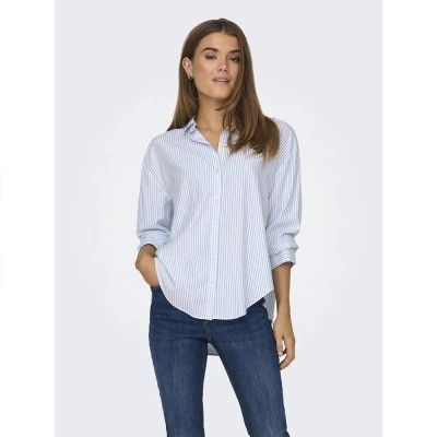 риза,с,дълъг,ръкав,дамски,блузи,дамски,ризи,only,alice,sarah,long,sleeve,shirt,cloud,dancer,stripes,blue,(blue)