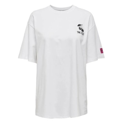 тениска,дамски,тениски,only,cilla,life,short,sleeve,t,shirt,bright,white,print,cherry,back,(white)