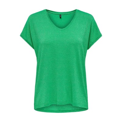 тениска,дамски,тениски,only,harrie,life,short,sleeve,t,shirt,green,(deep,mint,detail,gold,metallic,fibers)