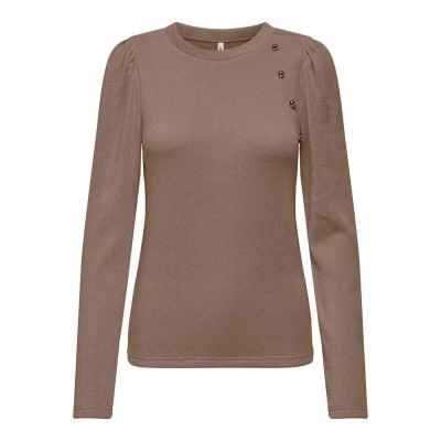 блуза,дамски,пуловери,дамски,плетени,дрехи,only,nanna,sweater,brown,(caribou)