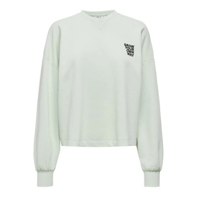 блуза,дамски,блузи,only,pixas,sweatshirt,subtle,green,print,floristic,(white)