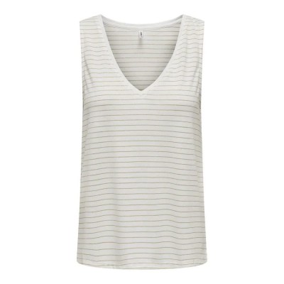 тениска,дамски,тениски,only,steffi,life,sleeveless,t,shirt,cloud,dancer,stripes,pale,gold,glitter,(beige)