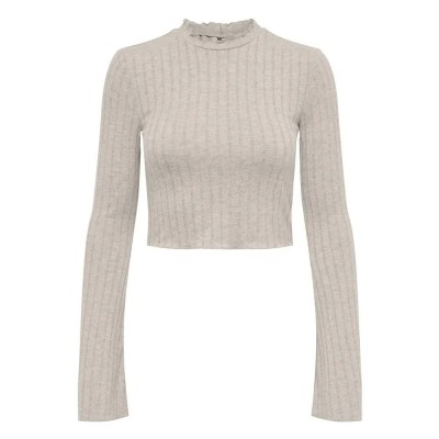 фланелка,с,дълъг,ръкав,дамски,топове,only,tonja,long,sleeve,top,pumice,stone,(beige)