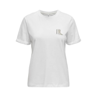 тениска,дамски,тениски,only,west,life,short,sleeve,t,shirt,bright,white,detail,emb,boot,(white)
