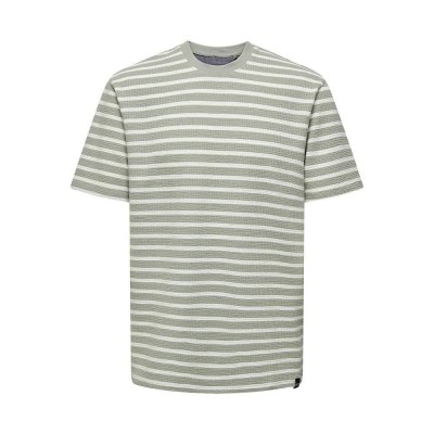 тениска,мъжки,тениски,only,&,sons,kian,reg,seersucker,short,sleeve,t,shirt,wrought,iron,(green)