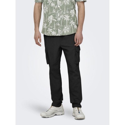 панталони,мъжки,панталони,only,&,sons,linus,0007,cot,lin,cargo,pants,black