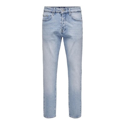 дънки,мъжки,панталони,only,&,sons,yoke,lb,9684,dot,tapered,fit,jeans,blue