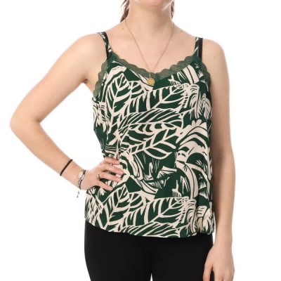 тениска,дамски,тениски,jdy,gaya,sleeveless,t,shirt,eden,aop,tapioca,tropical,flower,(green)
