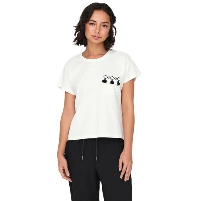 тениска,дамски,тениски,only,jill,life,short,sleeve,t,shirt,cloud,dancer,detail,summer,pocket,(white)