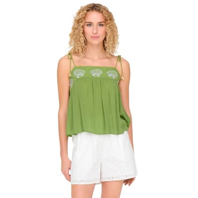 тениска,дамски,тениски,only,noell,life,sleeveless,t,shirt,green,(mosstone,detail:cloud,dancer,emb.)