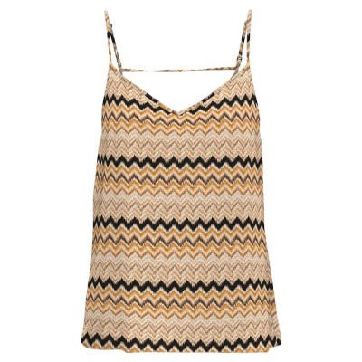 тениска,дамски,тениски,only,nova,life,lux,paris,sleeveless,t,shirt,inca,gold,aop,546,bali,zigzag,(brown)