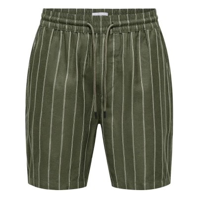 къси,панталони,мъжки,панталони,only,&,sons,tel,stripe,0139,shorts,green,(olive,night)