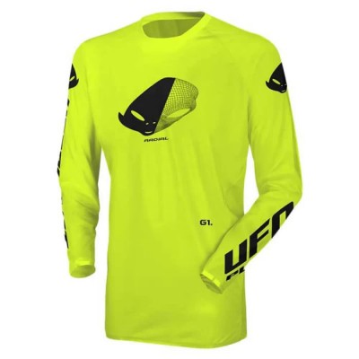 блуза,с,дълъг,ръкав,мъжки,тениски,дамски,тениски,ufo,radial,long,sleeve,jersey,yellow,(neon,yellow)