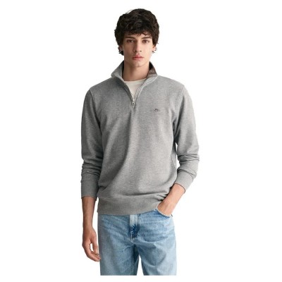 блуза,мъжки,пуловери,gant,2008005,reg,shield,half,zip,sweatshirt,grey