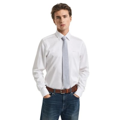 риза,с,дълъг,ръкав,мъжки,ризи,gant,sateen,long,sleeve,shirt,white,(white)