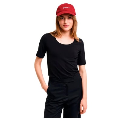 тениска,дамски,тениски,gant,scoop,short,sleeve,t,shirt,black