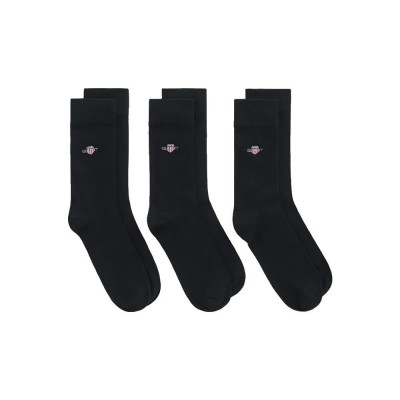 чорапи,мъжки,чорапи,gant,shield,socks,3,pairs,black,(ebony,black)