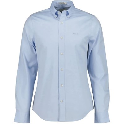 риза,с,дълъг,ръкав,мъжки,ризи,gant,slim,pinpoint,oxford,long,sleeve,shirt,light,blue,(blue)