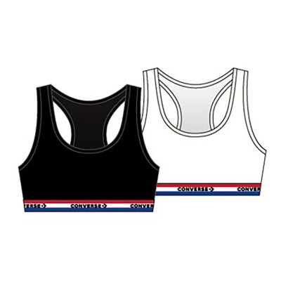 детски,потник,дамски,топове,converse,kids,racerback,sleeveless,top,2,units,black,(black)