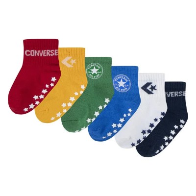 детски,чорапи,мъжки,чорапи,дамски,чорапи,converse,kids,nc0305,short,socks,6,pairs,multicolor,(red)