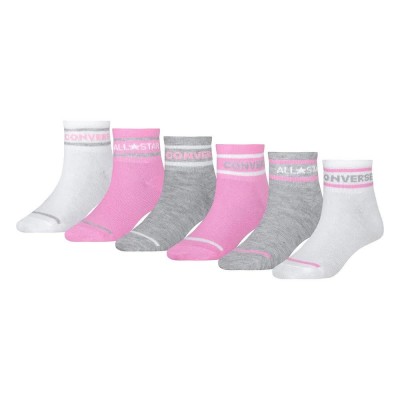 детски,чорапи,мъжки,чорапи,дамски,чорапи,converse,kids,basic,wordmark,quarter,socks,6,pairs,multicolor,(pink)