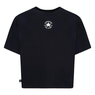 детска,тениска,мъжки,тениски,дамски,тениски,converse,kids,chuck,patch,boxy,short,sleeve,t,shirt,black,(black)