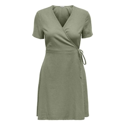 рокля,дамски,поли,и,рокли,only,addiction,caro,short,sleeve,short,dress,green,(oil,green)