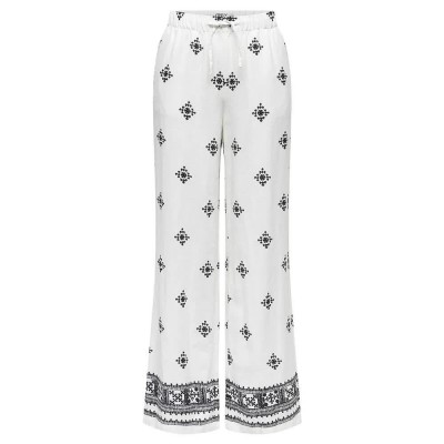 панталони,дамски,панталони,only,caro,pull,up,pants,white,(cloud,dancer,aop,black,aop)