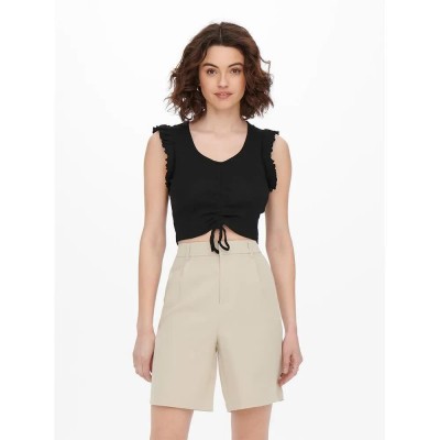 тениска,дамски,тениски,only,laila,life,sleeveless,t,shirt,beige,(black)