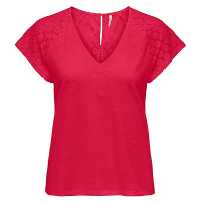 дамски,блузи,дамски,ризи,only,shiv,short,sleeve,blouse,viva,magenta,(red)