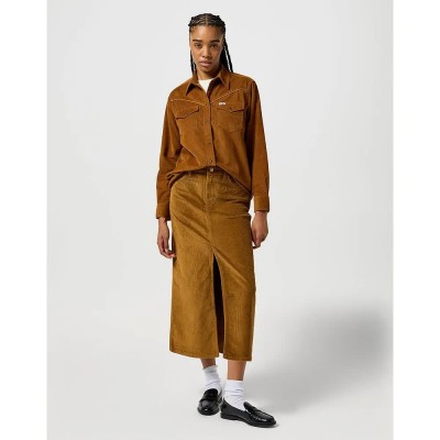 пола,дамски,поли,и,рокли,wrangler,corduroy,midi,skirt,cognac,(brown)