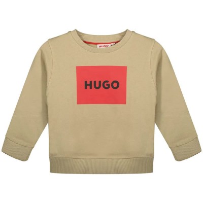 блуза,детски,блузи,hugo,g00163,sweatshirt,beige,(stone,washing)