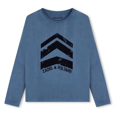 тениска,мъжки,тениски,дамски,тениски,zadig,&,voltaire,x60181,long,sleeve,t,shirt,blue,(abroad)