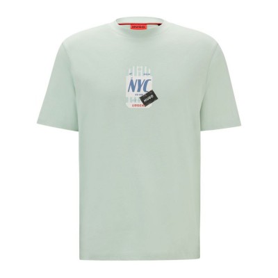 тениска,мъжки,тениски,hugo,ditroso,10260122,short,sleeve,t,shirt,green