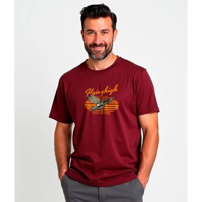 тениска,мъжки,тениски,kruskis,fliyinghigh,short,sleeve,t,shirt,red,(dark,red)