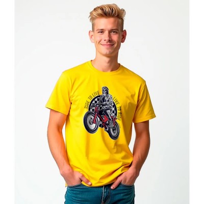 тениска,мъжки,тениски,kruskis,live,to,ride,short,sleeve,t,shirt,yellow,(yellow)