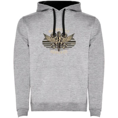 суичър,мъжки,пуловери,kruskis,motorcycle,supply,bicolor,hoodie,heather,grey,black,(grey)