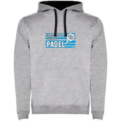 суичър,мъжки,пуловери,kruskis,no,puedo,tengo,padel,bicolor,hoodie,heather,grey,black,(grey)