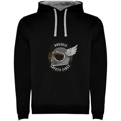 суичър,мъжки,пуловери,kruskis,safety,first,bicolor,hoodie,black,grey,(black)