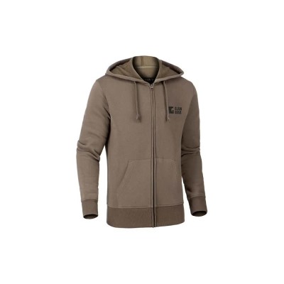 блуза,мъжки,пуловери,clawgear,logo,full,zip,sweatshirt,brown,(grey,brown)