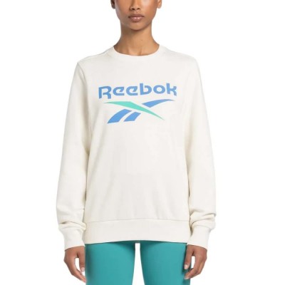 блуза,дамски,блузи,reebok,identity,big,logo,sweatshirt,white