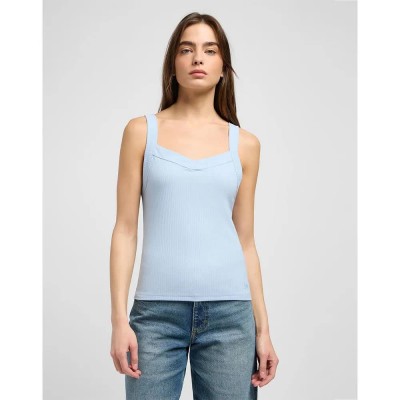 тениска,дамски,тениски,lee,rib,cami,sleeveless,t,shirt,light,blue,(blue)