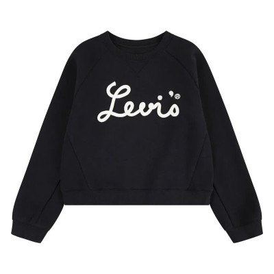 блуза,детски,блузи,levi´s,®,mixed,textures,crew,sweatshirt,black,(jet,black)