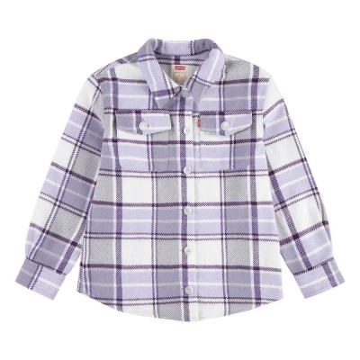 риза,с,дълъг,ръкав,детски,ризи,levi´s,®,plaid,shacket,long,sleeve,shirt,purple,(heirloom,lilac)